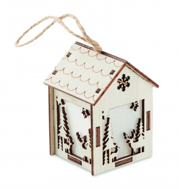 Logotrade business gift image of: MDF house with light