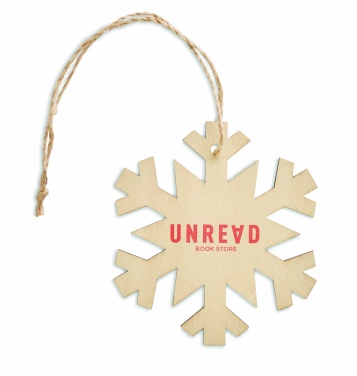 Logo trade promotional merchandise photo of: Snowflake Tree hanger