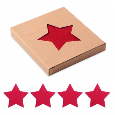 Logotrade promotional giveaway image of: RPET 4 felt coaster set