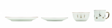 Logo trade promotional giveaway photo of: 4 piece ceramic place setting