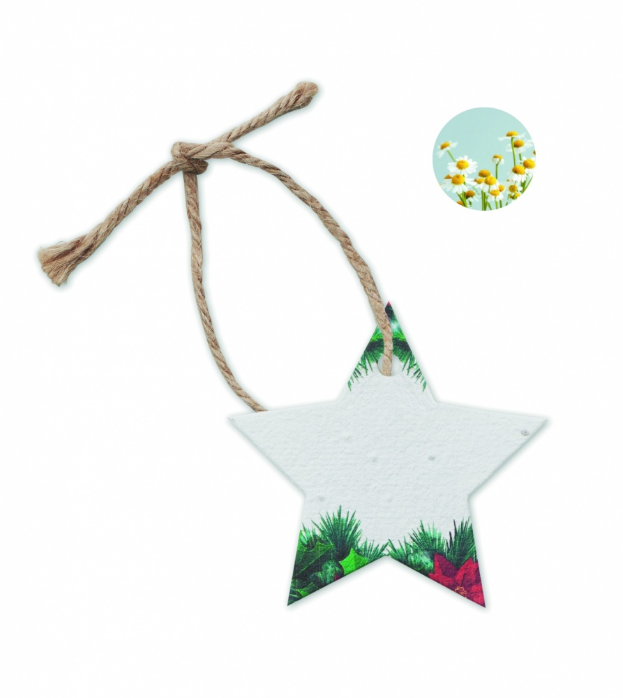 Logo trade corporate gifts picture of: Seed paper Xmas ornament