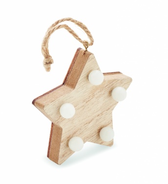 Logotrade promotional product image of: Wooden weed star with lights