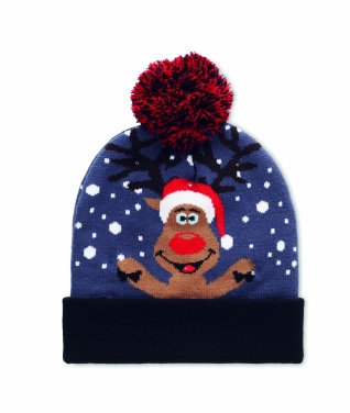 Logo trade promotional gift photo of: Christmas knitted beanie LED