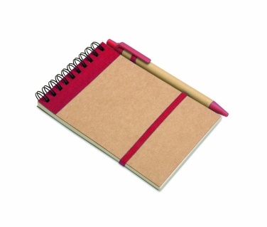 Logotrade promotional gift picture of: A6 recycled notepad with pen