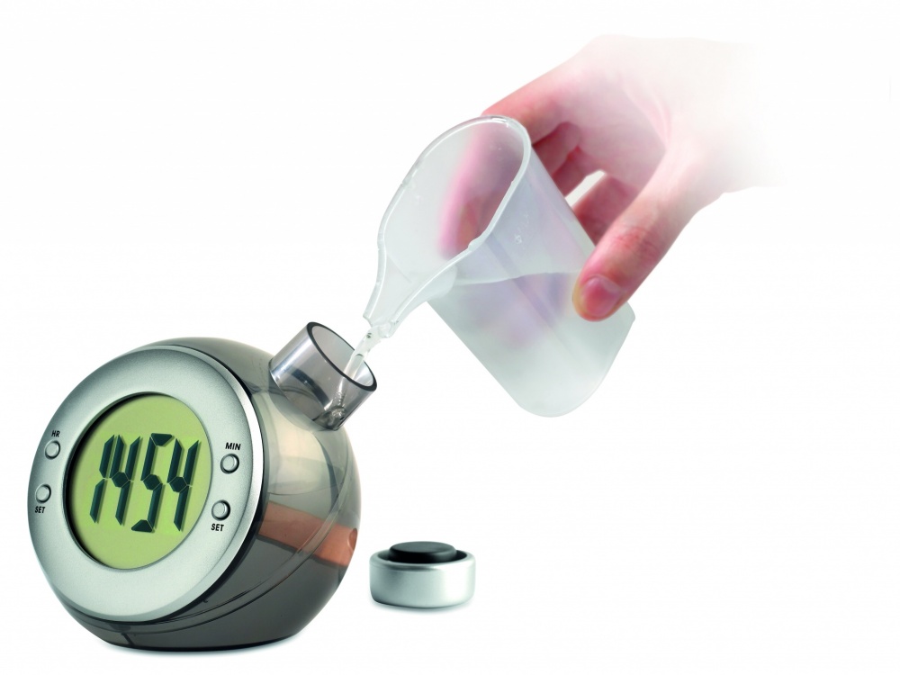 Logotrade promotional gifts photo of: Water powered LCD desk clock
