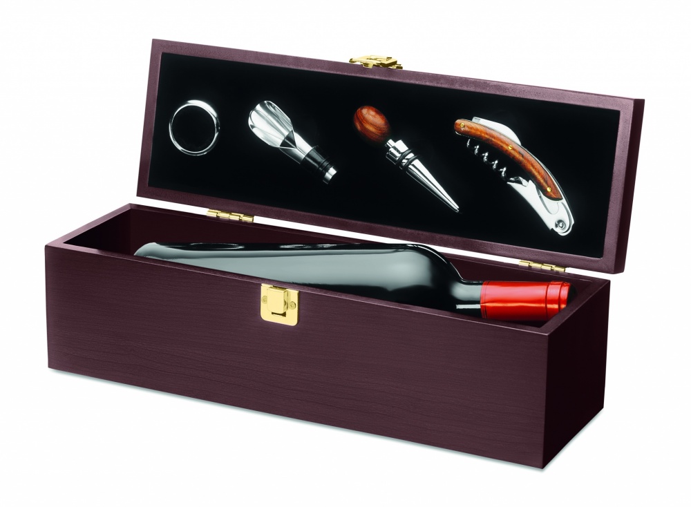 Logo trade corporate gifts picture of: Wine set in wine box