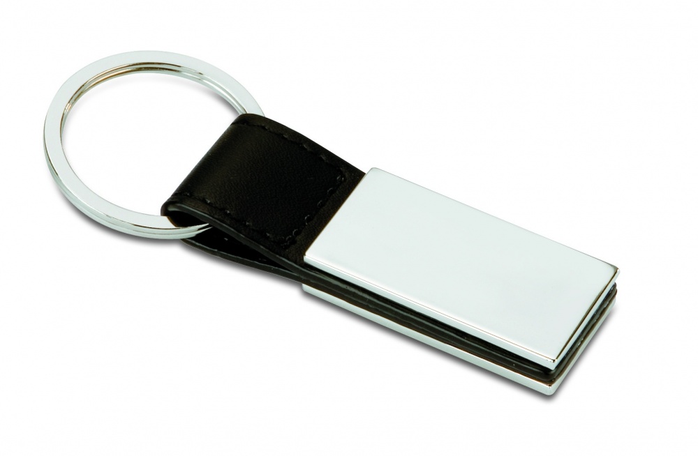 Logo trade promotional product photo of: PU and metal key ring Kuopio