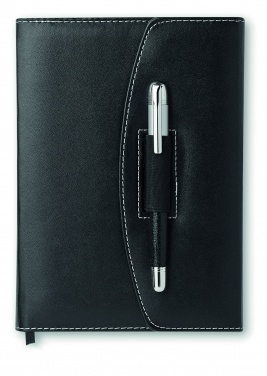 Logo trade promotional items image of: A5 notebook portfolio with pen