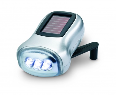 Logo trade promotional giveaways image of: Dual powered dynamo torch