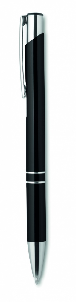 Logo trade advertising products image of: Push button pen with black ink