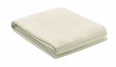 Logo trade promotional giveaways picture of: Cotton wafle blanket 350 gr/m²
