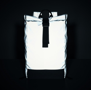Logotrade promotional gift picture of: Reflective Rolltop backpack