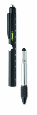 Logo trade corporate gifts image of: Spirit level pen with ruler