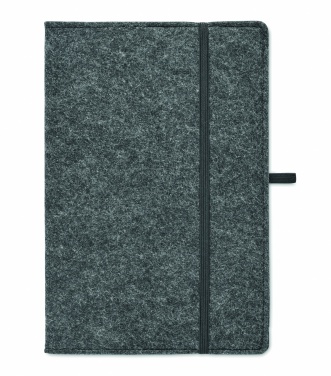Logo trade promotional giveaways image of: A5 notebook RPET felt
