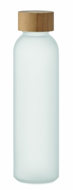 Logo trade promotional giveaways image of: Frosted glass bottle 500ml