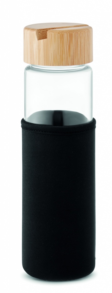 Logotrade promotional item image of: Glass bottle bamboo lid 600ml