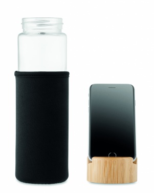 Logotrade promotional giveaway picture of: Glass bottle bamboo lid 600ml