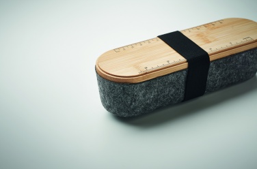 Logo trade promotional product photo of: RPET felt pencil case with lid