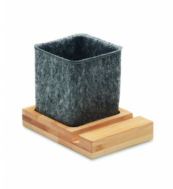 Logo trade promotional product photo of: RPET felt pen pot phone stand