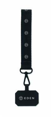 Logo trade promotional merchandise image of: Polyester phone wrist strap