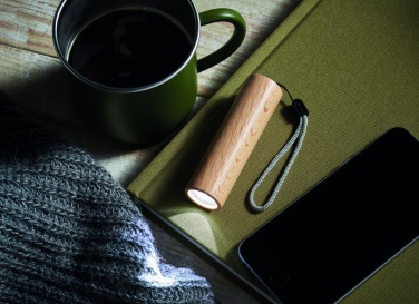Logotrade business gift image of: Beech wood rechargeable torch