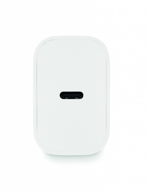 Logotrade promotional item image of: 20W 2 port USB charger EU plug