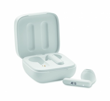 Logo trade promotional merchandise picture of: TWS earbuds with solar charger