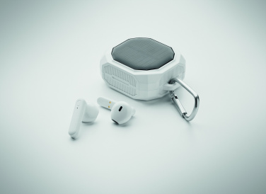 Logotrade promotional products photo of: TWS earbuds with solar charger