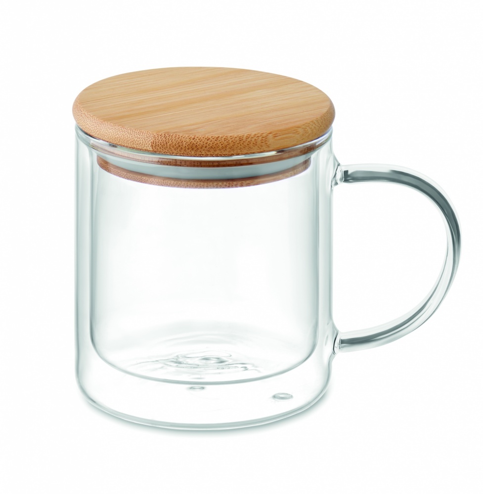 Logo trade corporate gifts picture of: Double wall borosilicate mug