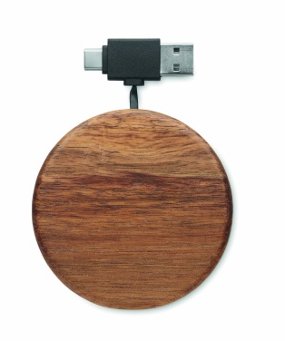 Logotrade promotional giveaway picture of: Wireless charger in acacia 15W