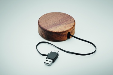 Logotrade promotional gift image of: Wireless charger in acacia 15W
