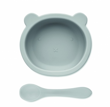 Logo trade promotional gifts picture of: Silicone spoon, bowl baby set