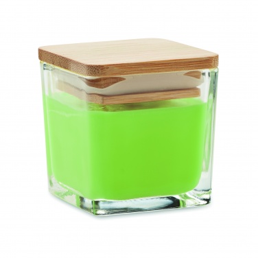 Logo trade promotional giveaways image of: Squared fragranced candle 50gr