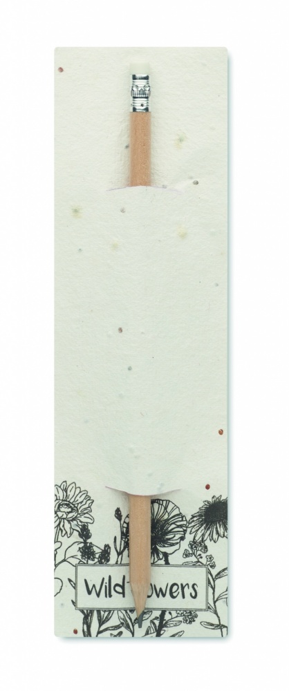 Logotrade advertising products photo of: Natural pencil in seeded pouch