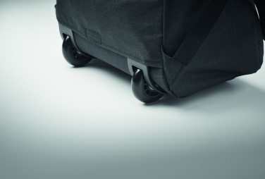Logotrade promotional giveaway image of: A portable backpack trolley with wheels, made of 600D RPET polyester