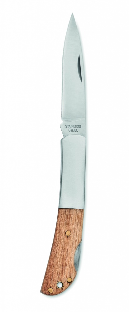 Logotrade business gifts photo of: Foldable knife in acacia wood