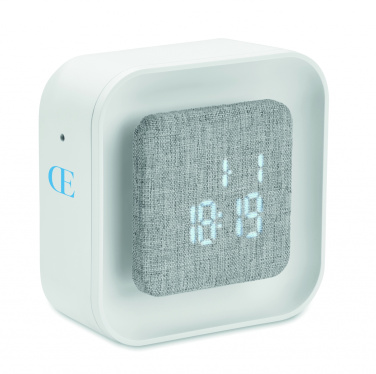 Logo trade promotional products image of: Recycled ABS/RPET alarm clock Stuttgart