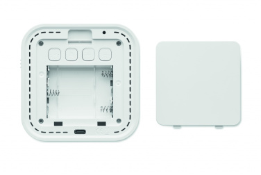 Logo trade promotional gift photo of: Recycled ABS/RPET alarm clock Stuttgart