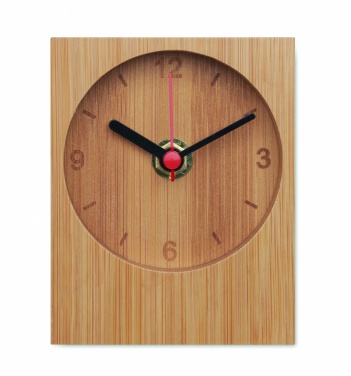 Logo trade promotional product photo of: Bamboo table clock