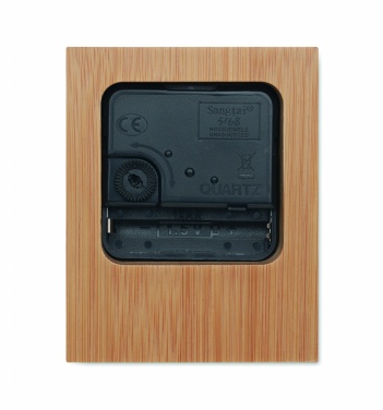 Logo trade promotional product photo of: Bamboo table clock