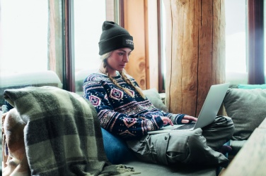 Logo trade corporate gifts image of: Unisex beanie RPET polyester