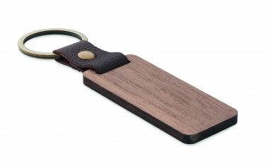 Logotrade corporate gifts photo of: Key ring in walnut and PU Kokkola