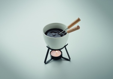 Logo trade business gift photo of: Ceramic fondue set 240 ml