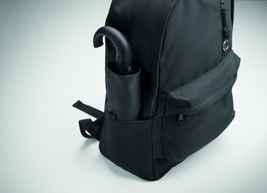 Logo trade business gifts image of: A 15-inch laptop backpack made of recycled pre-consumer cotton with customizable printing
