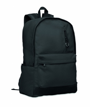 Logo trade corporate gifts image of: A 15-inch laptop backpack made of recycled pre-consumer cotton with customizable printing