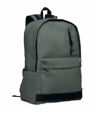 Logo trade promotional giveaways picture of: A 15-inch laptop backpack made of recycled pre-consumer cotton with customizable printing