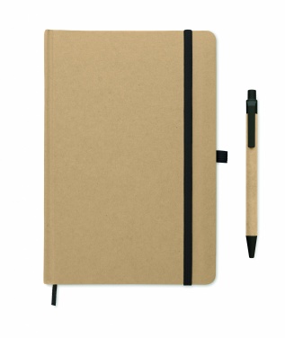 Logo trade corporate gifts image of: A5 notebook in recycled carton