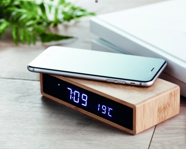Logotrade promotional giveaway picture of: Wireless charger in bamboo 5W
