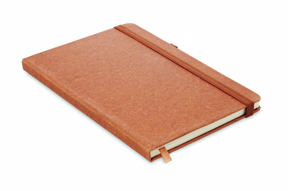 Logo trade promotional merchandise image of: Recycled Leather A5 notebook