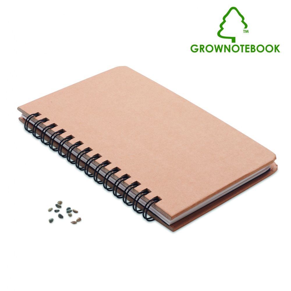 Logo trade advertising products picture of: A5 Pine tree GROWNOTEBOOK™